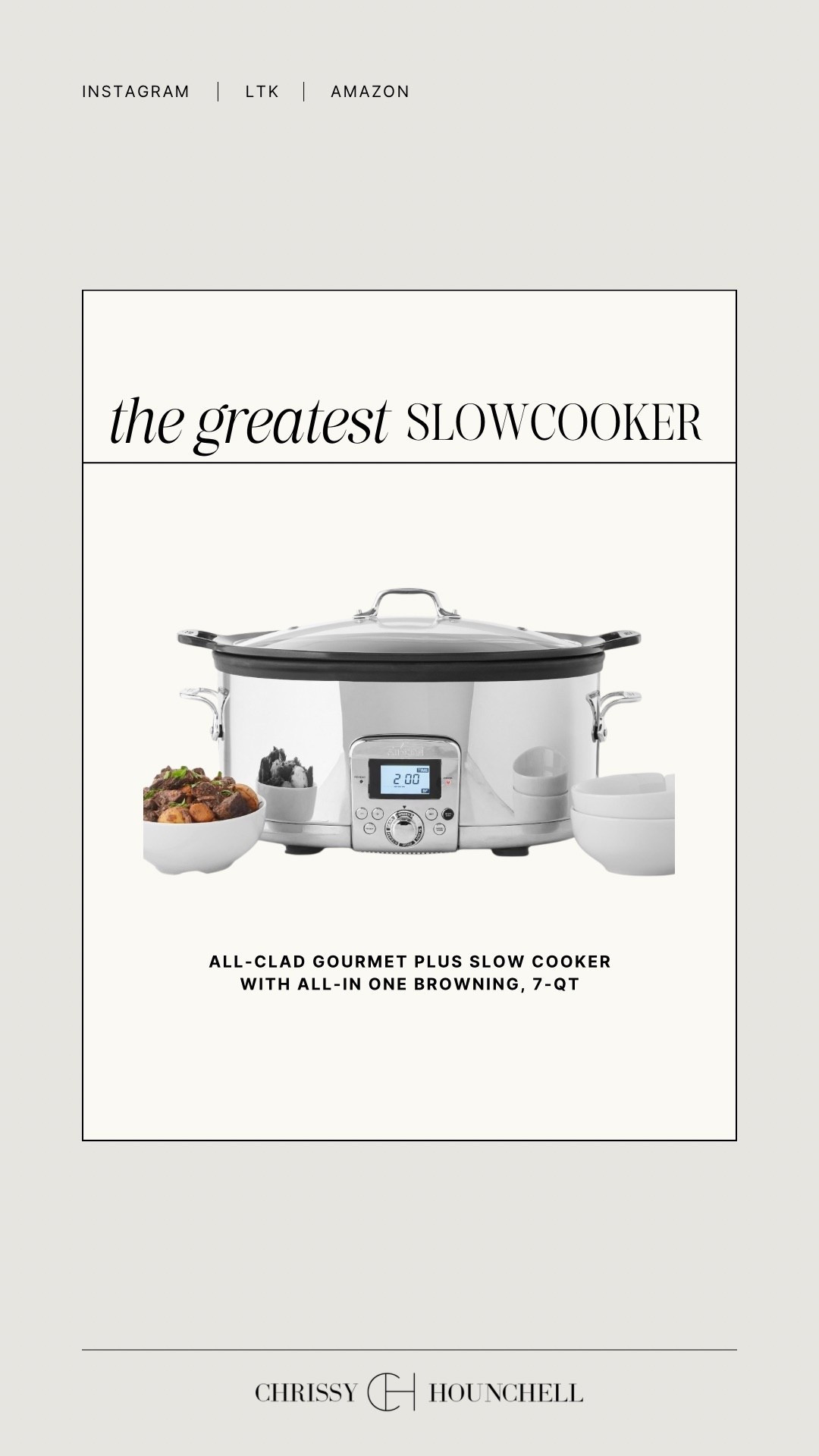 I’ve had this slow cooker for 9 years. It’s works so good and still looks brand new. I love how you can put insert directly on stovetop to brown meat or sauté veggies first. Worth every penny. 

#williamsonoma 

#LTKFamily #LTKGiftGuide #LTKHome