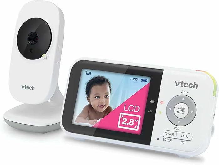 VTech VM819 Baby Monitor with Camera and Audio, 2.8” Screen Portable Baby Camera, Night Vision,... | Amazon (US)