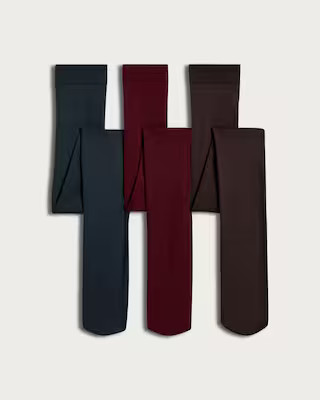 F&F 3-Pack 60 Denier Opaque Tights in Burgundy | Tesco F&F