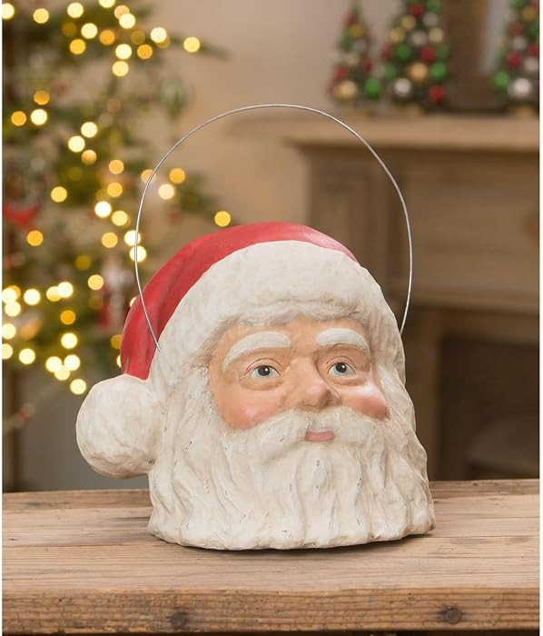 Bethany Lowe Vintage Santa Bucket | Amazon (US)