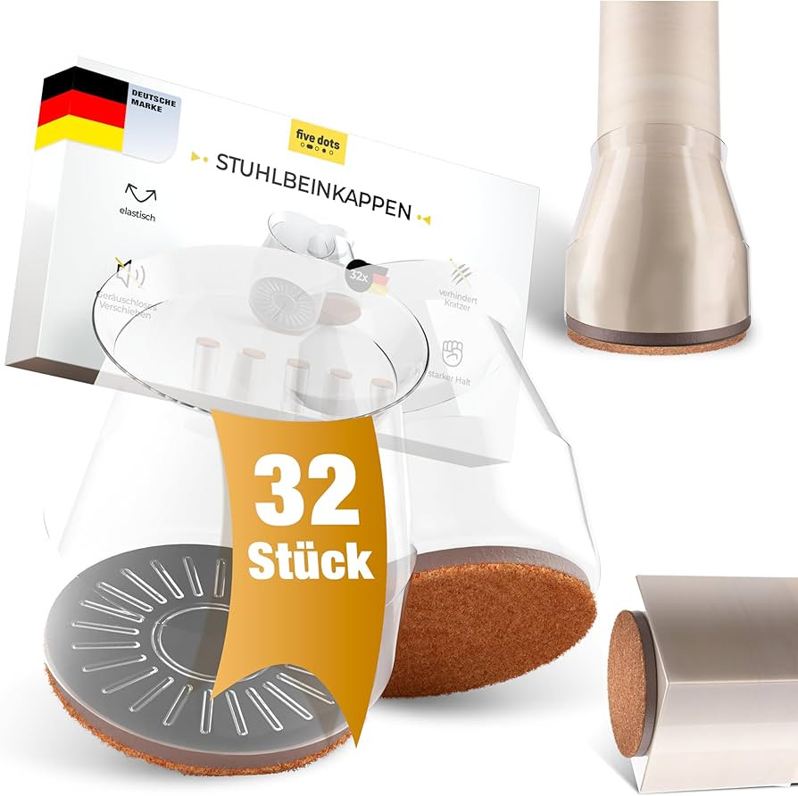 Chair Leg Caps Chair Leg Protectors Protective Caps for Chair Legs Round Chair Gliders Square Flo... | Amazon (DE)