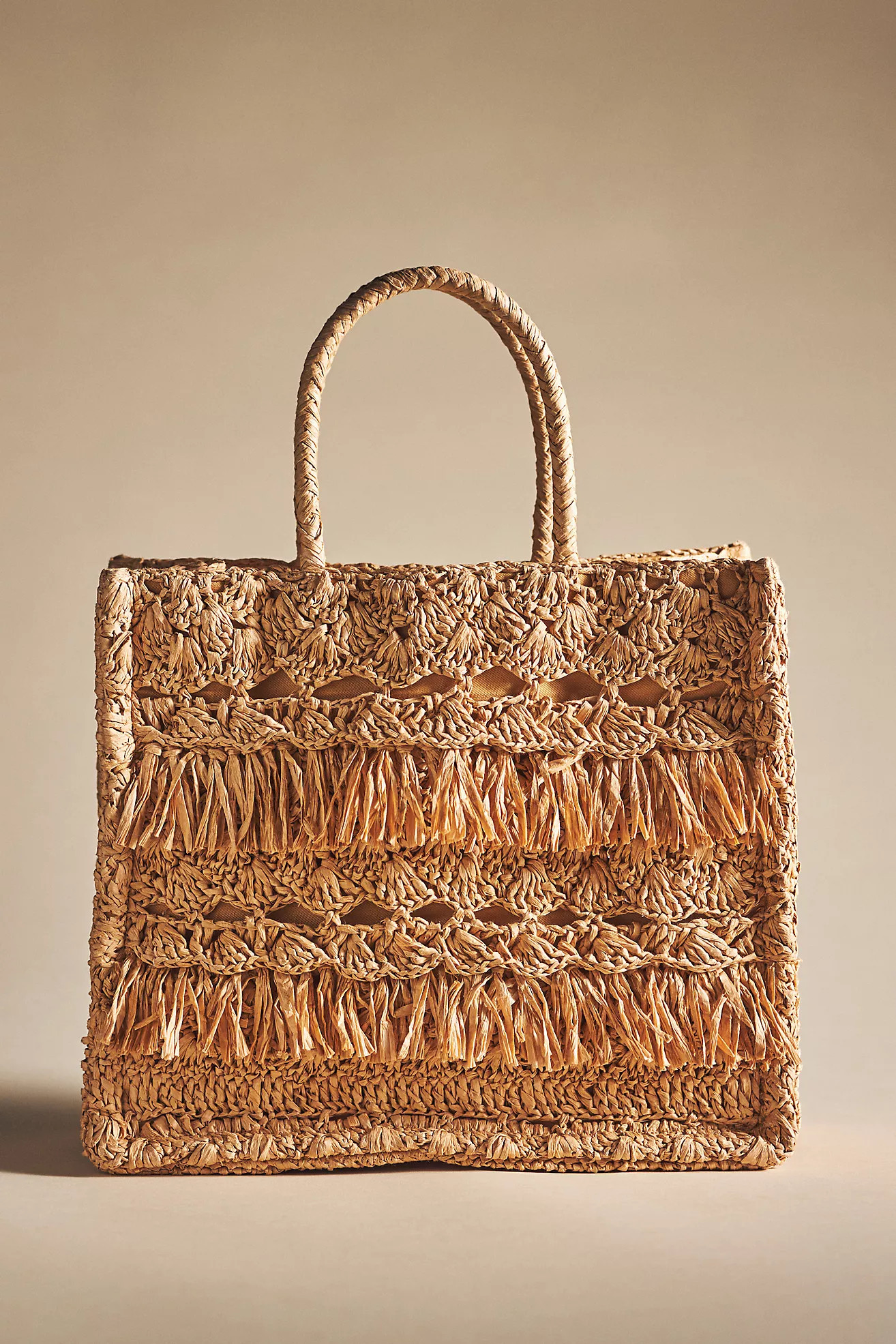 Raffia Fringe Tote | Anthropologie (US)