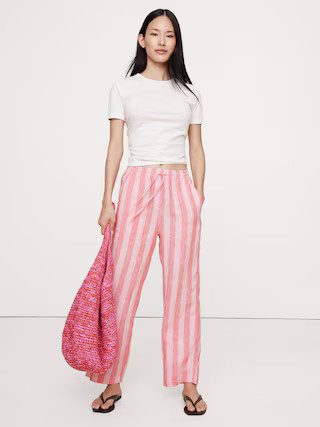 Linen Pull-On Ankle Pant | Banana Republic (US)