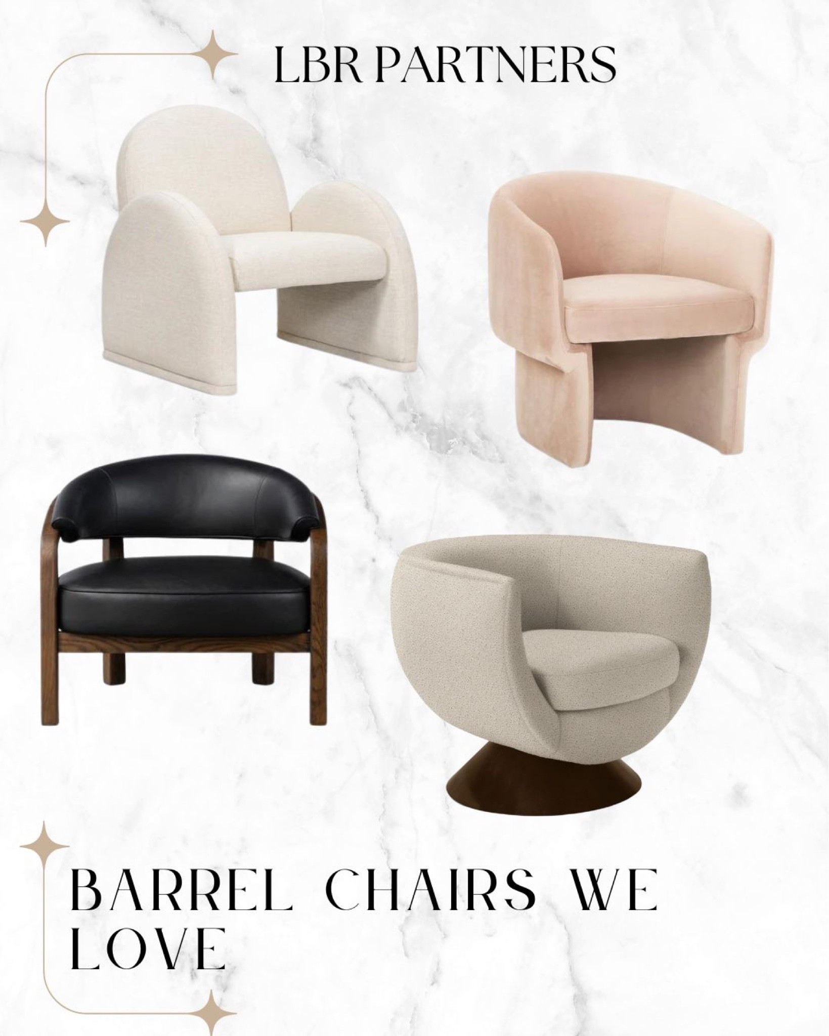 Explore barrel chairs we love! 
