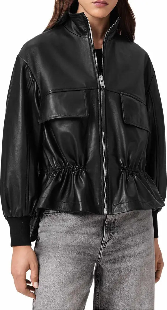 Flor Leather Peplum Jacket | Nordstrom