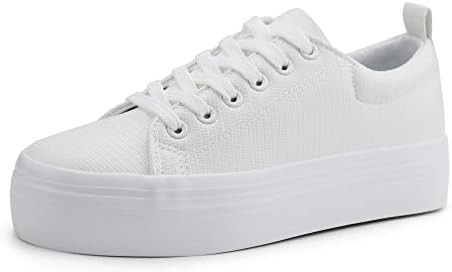 JABASIC Women Lace Up Platform Sneakers Comfortable Casual Fashion Sneaker Walking Shoes | Amazon (US)