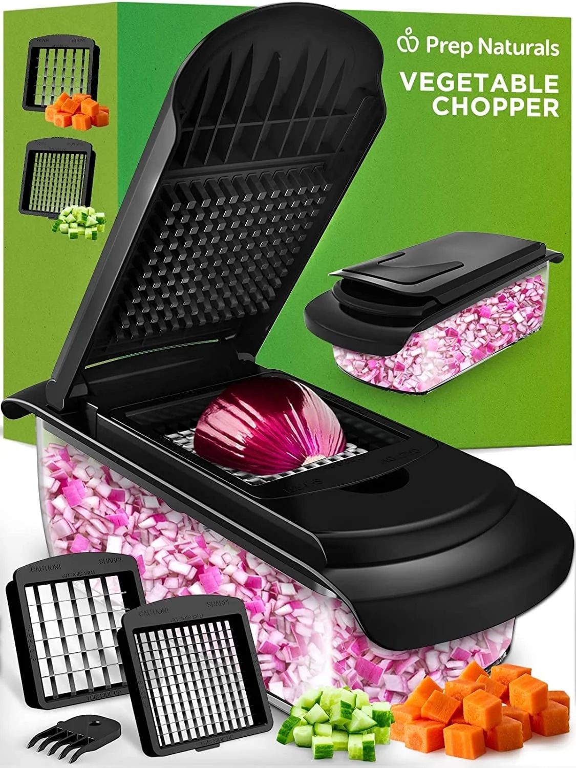 Prep Naturals Vegetable Chopper, Veggie Chopper, Vegetable Cutter, Food Chopper & Onion Chopper -... | Walmart (US)