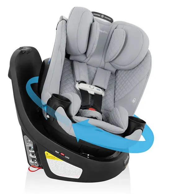 Evenflo Revolve360 Extend All-in-one Rotating Car Seat With Green & Gentle Fabric - Quartz | REBEL (formerly Rebelstork)