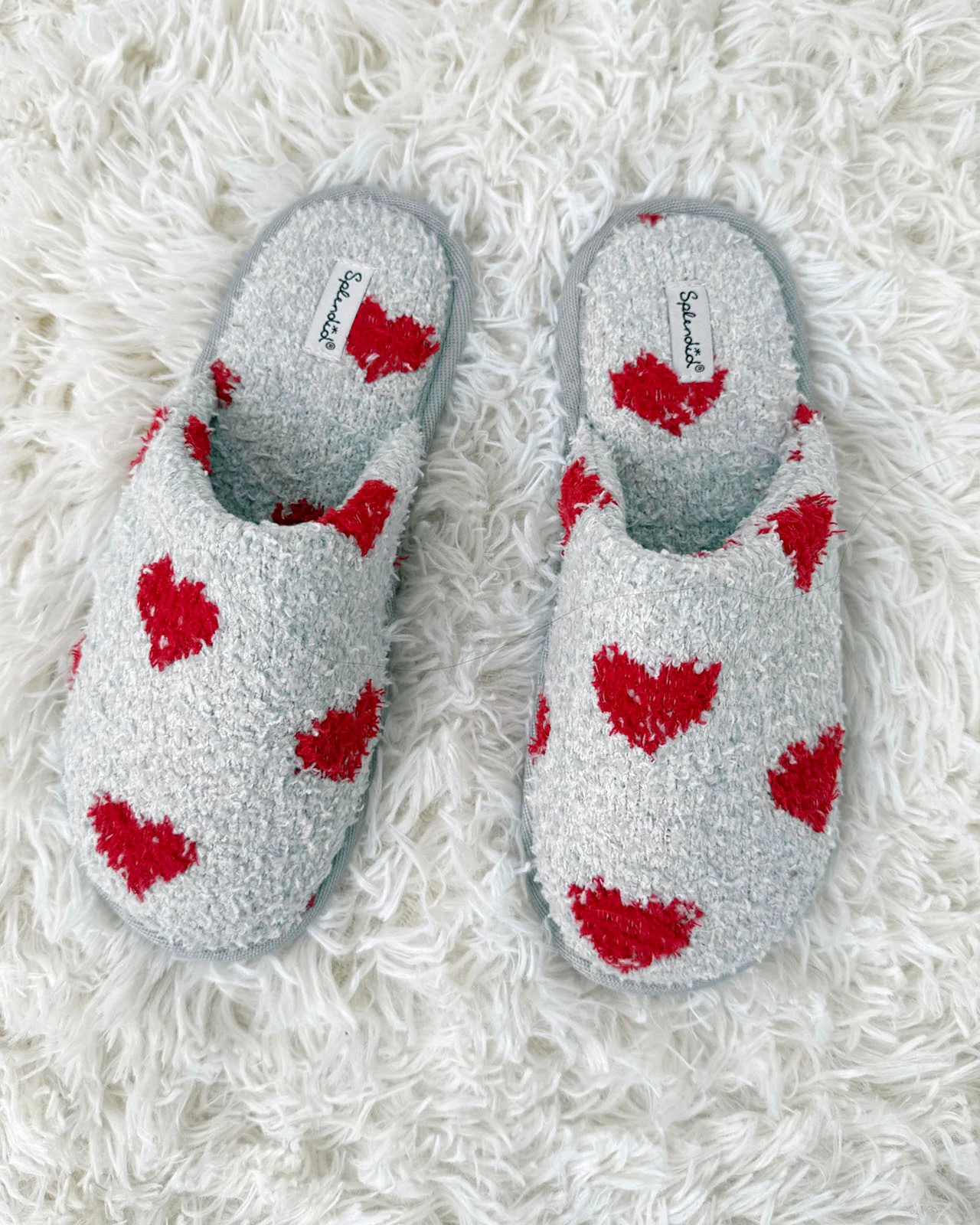 Red Hearts Cozy Slipper Slide | Splendid