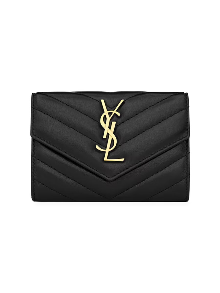 Cassandre Matelassé Small Envelope Wallet in Lambskin | Saks Fifth Avenue