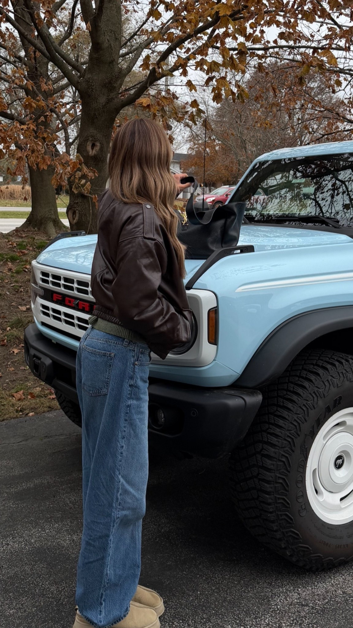 Abercrombie denim jacket + Uggs ☁️ 

#LTKHoliday #LTKCyberWeek