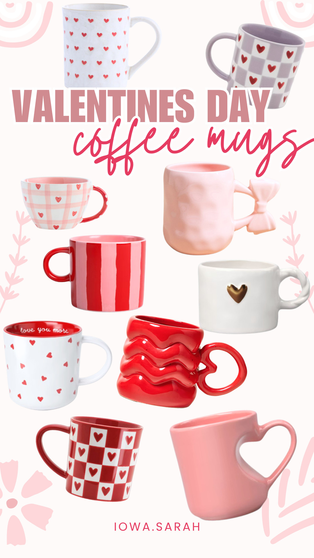 Cute Valentine's Day Coffee Mugs to celebrate the season.  

 #LTKGiftGuide #LTKSeasonal #LTKHome