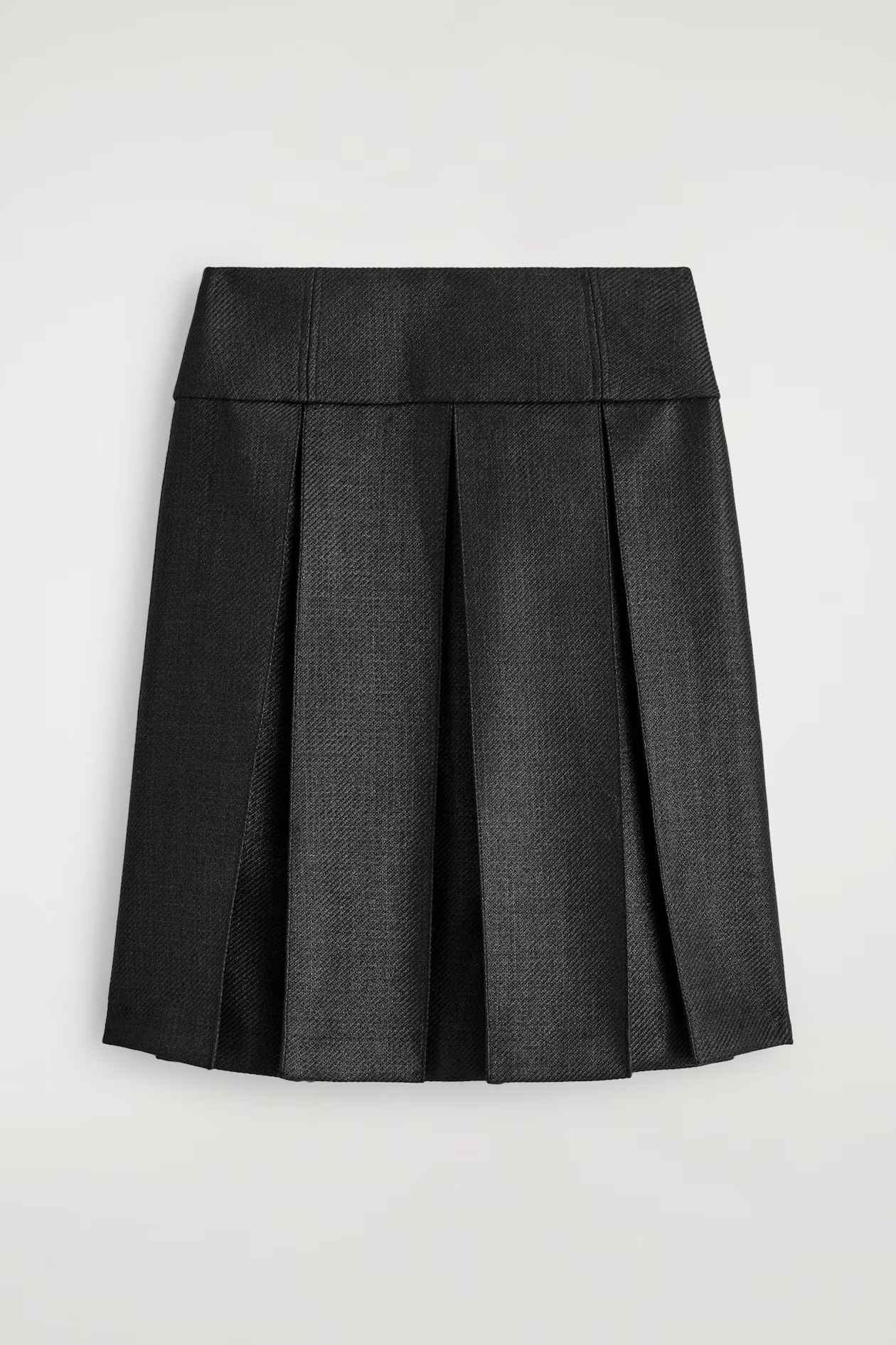 PLEATED WOOL-BLEND SKIRT - BLACK | COS US | COS (US)