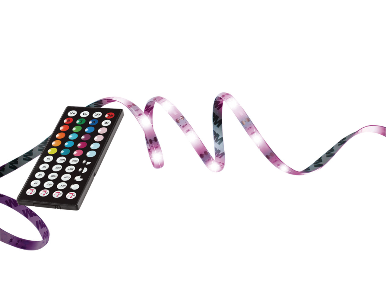 West & Arrow Merkury Sound Reactive RGB Strip Light with Weatherproof Coating, 16.4-ft | Canadian Tire