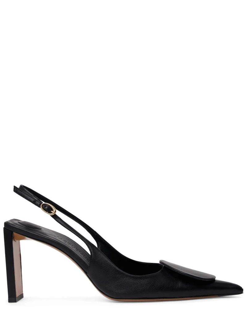 80mm duelo haut leather slingback heels - Jacquemus - Women | Luisaviaroma | Luisaviaroma