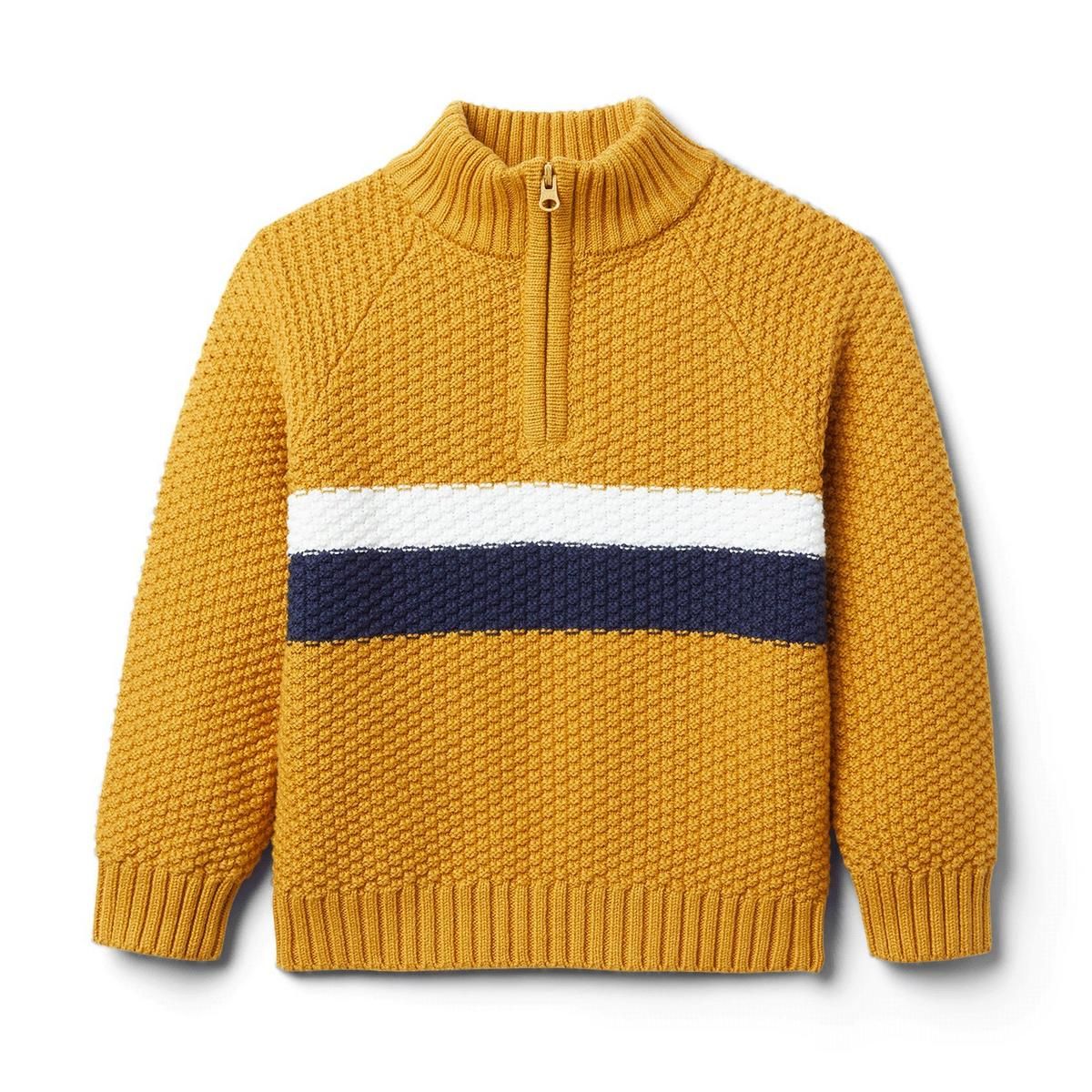 Textured Stripe Half-Zip Sweater | Janie and Jack