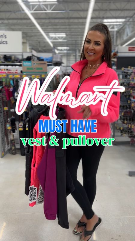 Pullover: Medium 
Pink Vest: Small
Black Vest: X-Small
Leggings: Small
Tank Top: Medium 

Fleece pullover, hooded puffer vest, fall fashion, winter fashion, layering pieces, Walmart fashion finds, Walmart must haves, fall outfits, winter outfits, outerwear, quarter zip pullover 


#LTKSeasonal #LTKfindsunder50 #LTKstyletip