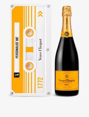 VEUVE CLICQUOT Clicquot Tape exclusive limited-edition Brut NV champagne with personalised tin 75... | Selfridges