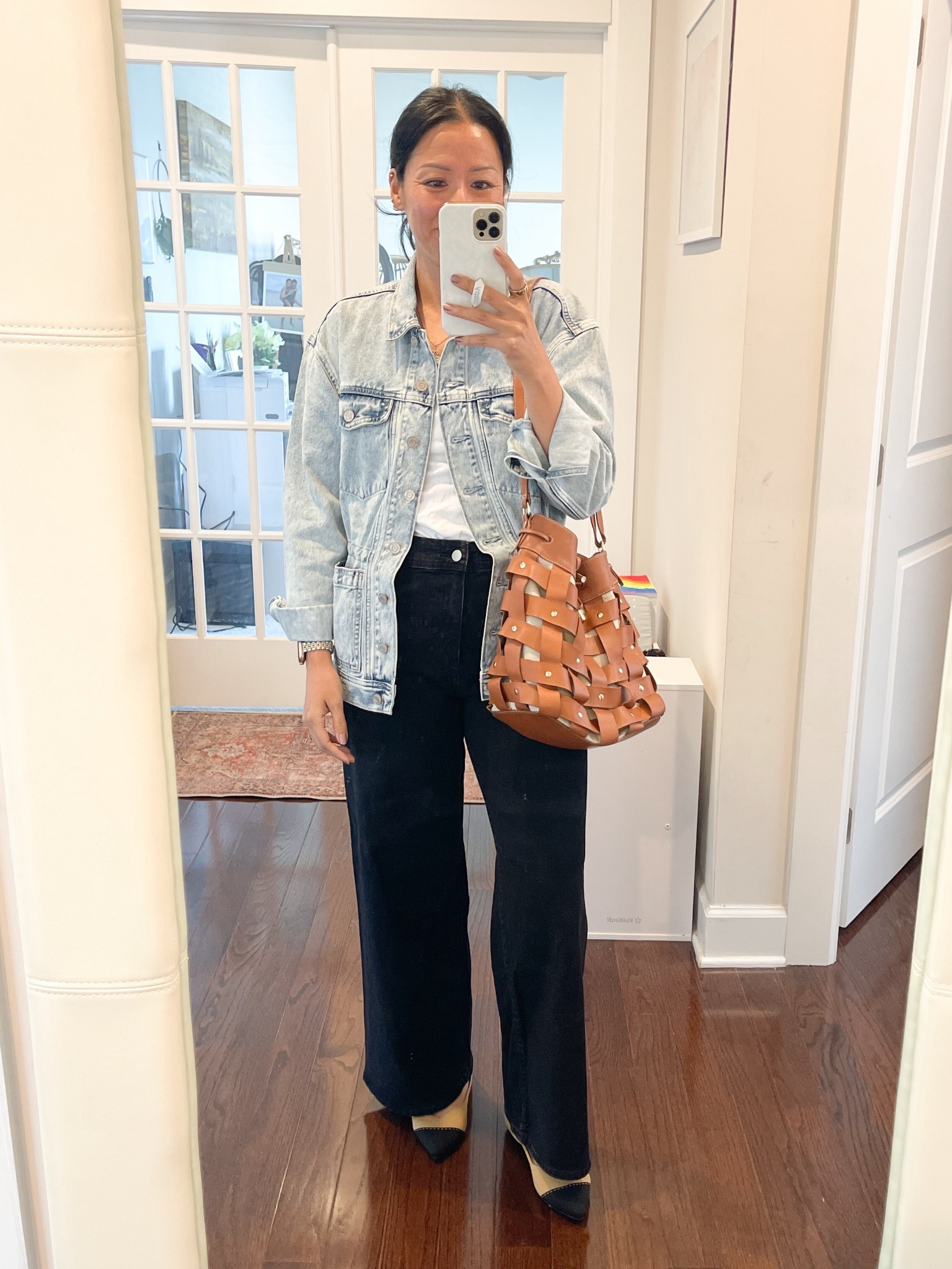 Size 4 regular jeans
Sized up 1/2 in Rothy’s 

#LTKSeasonal #LTKootd #LTKOver40