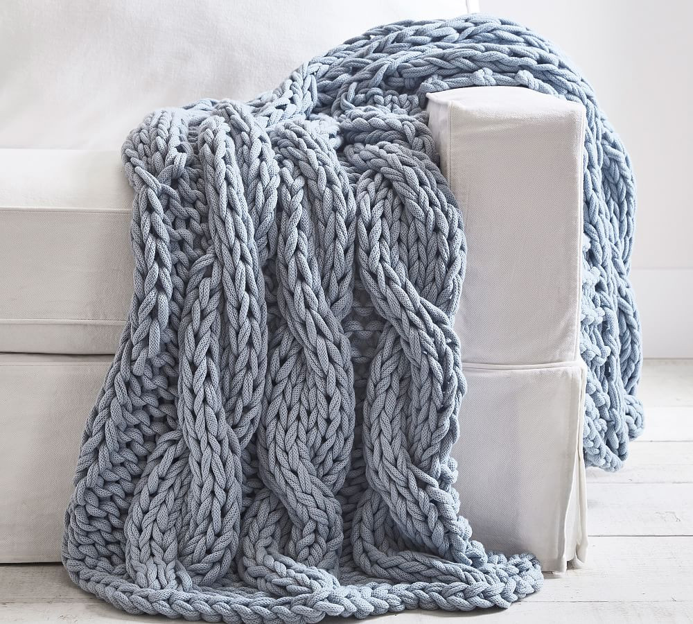 Colossal Handknit Throw | Pottery Barn (US)