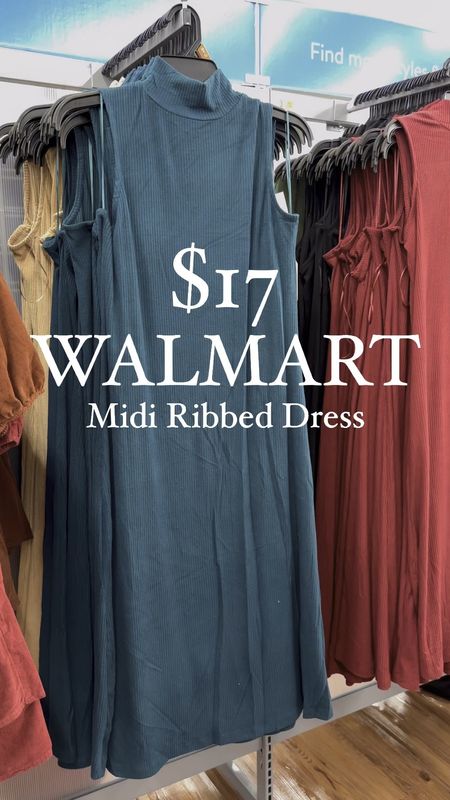 $17 midi ribbed dress from Walmart!! It comes in 4 colors and would be so cute with a long cardigan or leather jacket! I sized up to a medium at 30+ weeks pregnant. 

Fall outfits, fall fashion, fall dresses, Walmart fashion, maternity,  family photos

#LTKbump #LTKstyletip #LTKfindsunder50