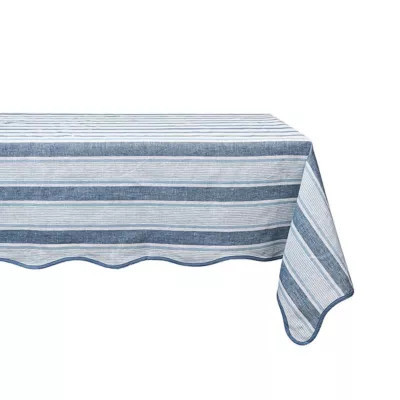 Juliska Cabana Stripe 60" x 120" Tablecloth - Ocean | Belk
