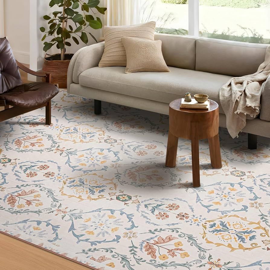 Phantoscope Vintage Collection Area Rug 6'x9', Washable Large Living Room Rug Non-Slip, Low-Pile ... | Amazon (US)