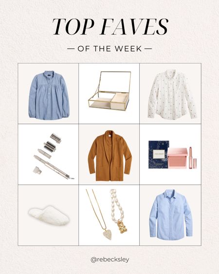 Top favorites of the week:
Chambray shirt for women, glass jewelry box, jcrew factory, Shark FlexStyle, gold necklace set, Laura Mercier blush, white slippers 

Women’s corporate style, wfh outfit idea, over 30 women’s style, preppy style

#LTKfindsunder50 #LTKworkwear #LTKmidsize