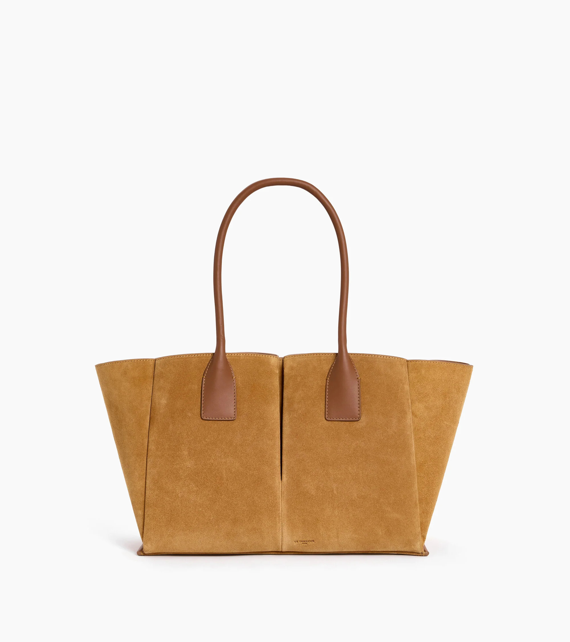 Elena large tote bag in suede split leather | Le Tanneur