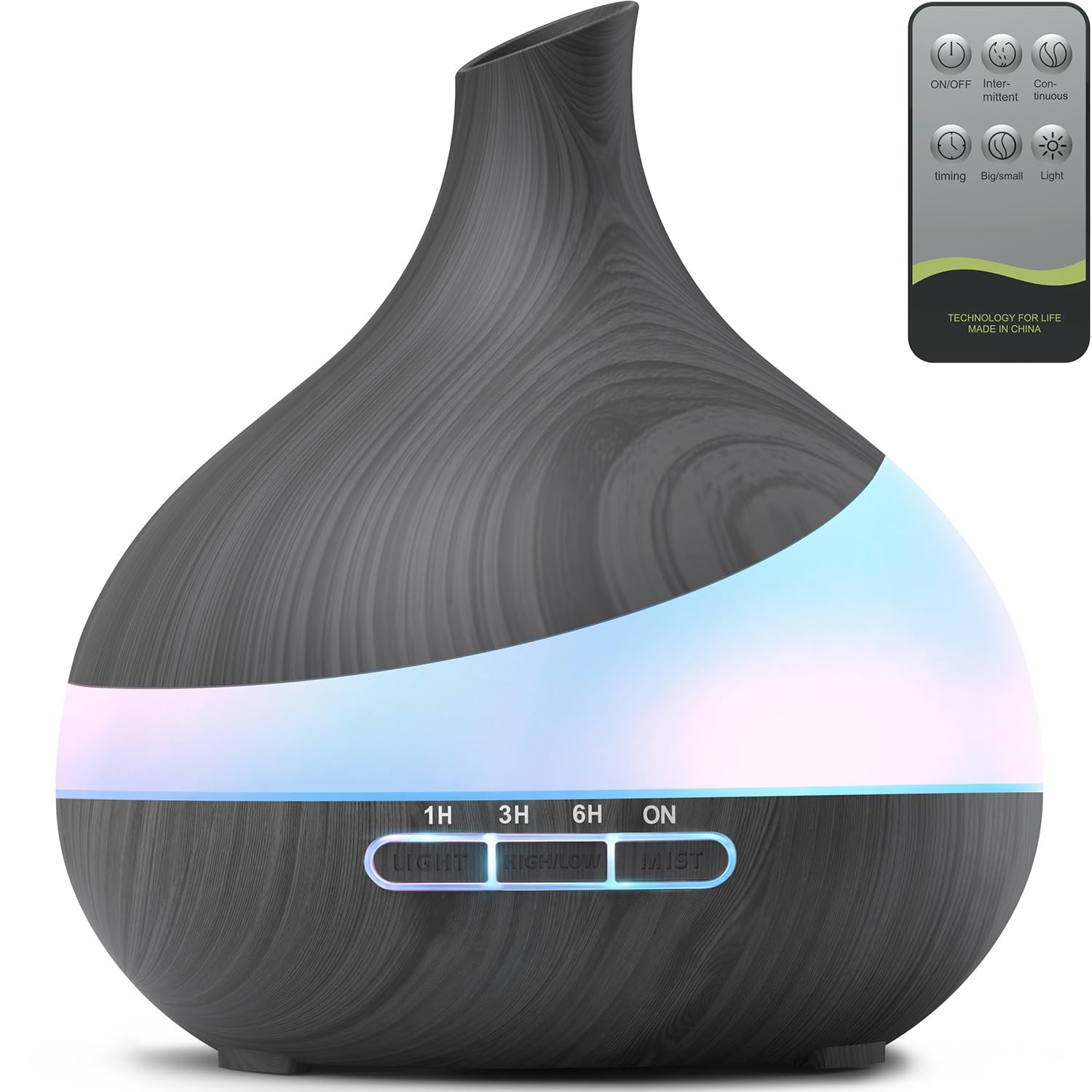 500ML Essential Oil Diffuser: Aroma Diffuser with Remote Control for Hotel Spa Yoga Room - Humidi... | Amazon (US)