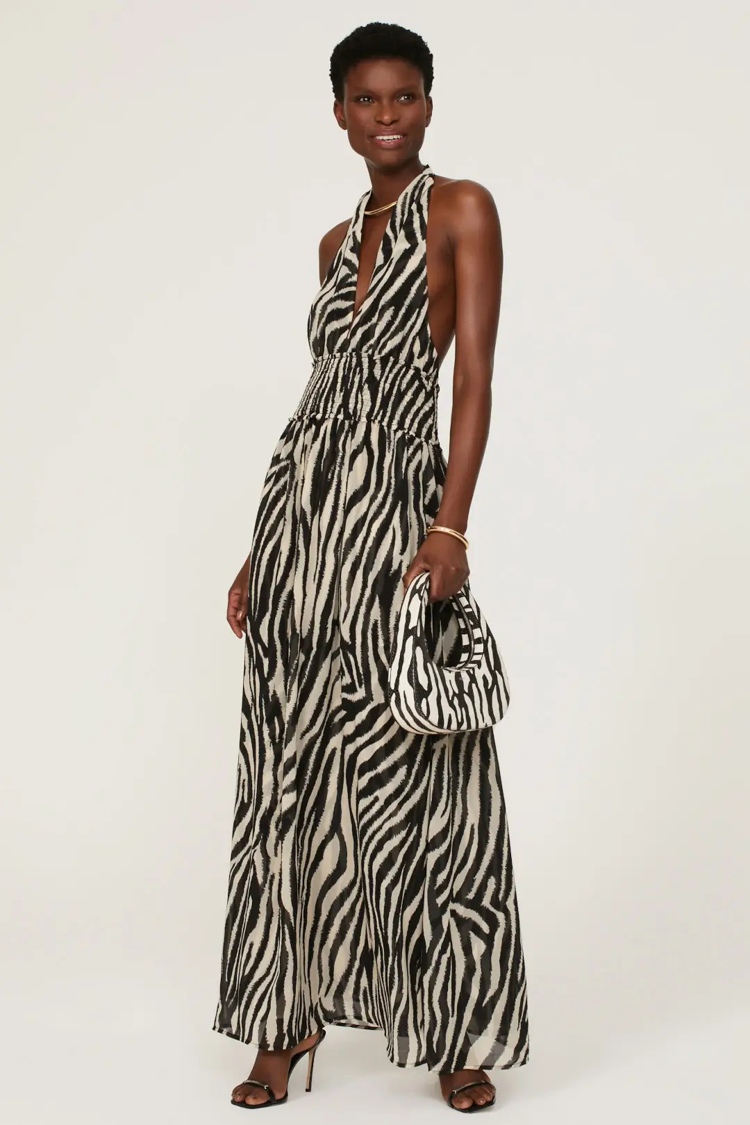 Zebra Smocked Maxi | Rent the Runway