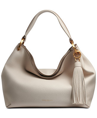 Donna Karan New York Glenwood Leather Shoulder with Tassel Detail - Macy's | Macy's