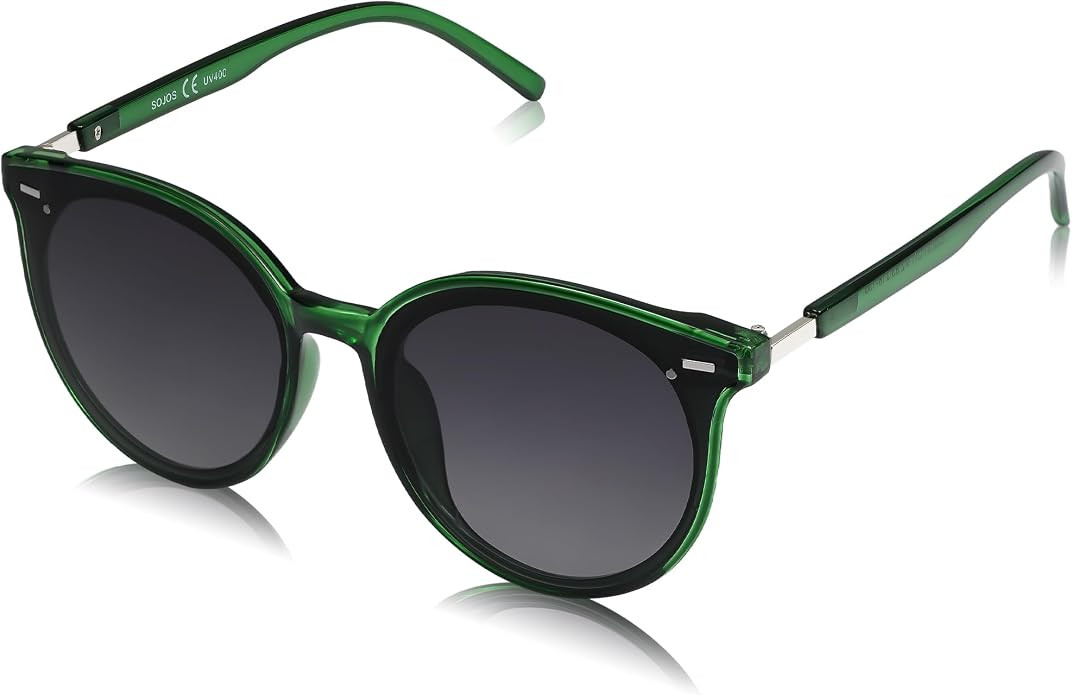 SOJOS Classic Round Sunglasses for Women Men Retro Vintage Large Plastic Frame BLOSSOM | Amazon (CA)
