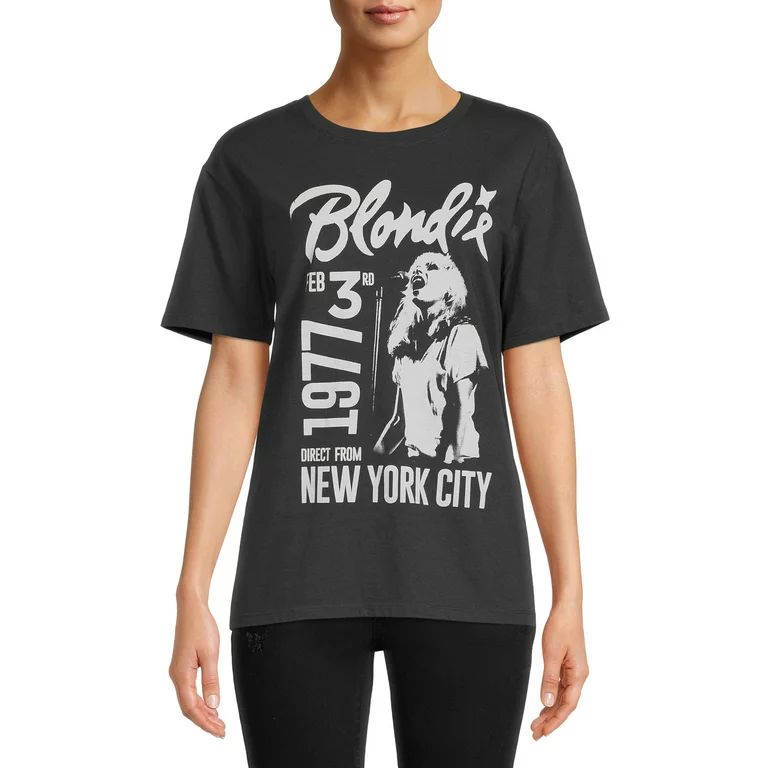 Time & Tru Women's Blondie NY Graphic Short Sleeve Tee - Walmart.com | Walmart (US)