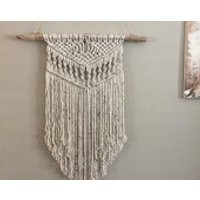 Off White with Black and Brown Speckles Macrame Wall Hanging | Etsy (US)