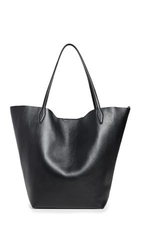 Madewell Women's Oversized Soft Grain Shopper Tote, True Black, One Size | Amazon (US)