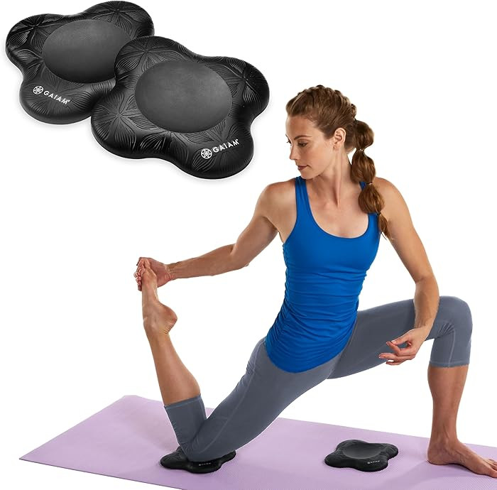 Gaiam Yoga Knee Pads (Set of 2) - Yoga Props and Accessories for Women/Men Cushions Knees and Elb... | Amazon (US)