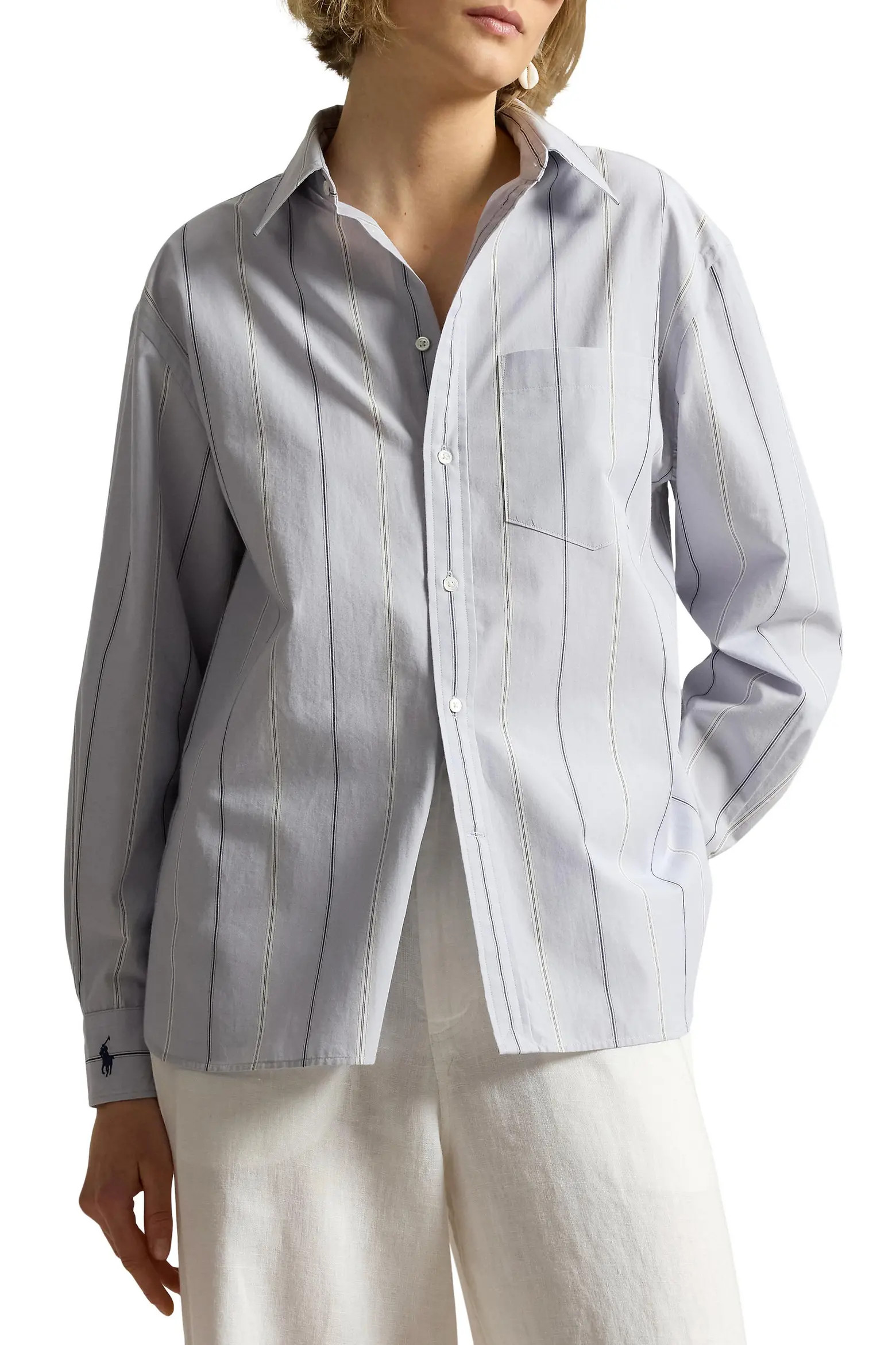 Oversize Stripe Button-Up Shirt (Women) | Nordstrom | Nordstrom