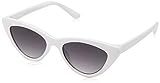 A.J. Morgan Women's Naughty Cateye Sunglasses, White, 51 mm | Amazon (US)