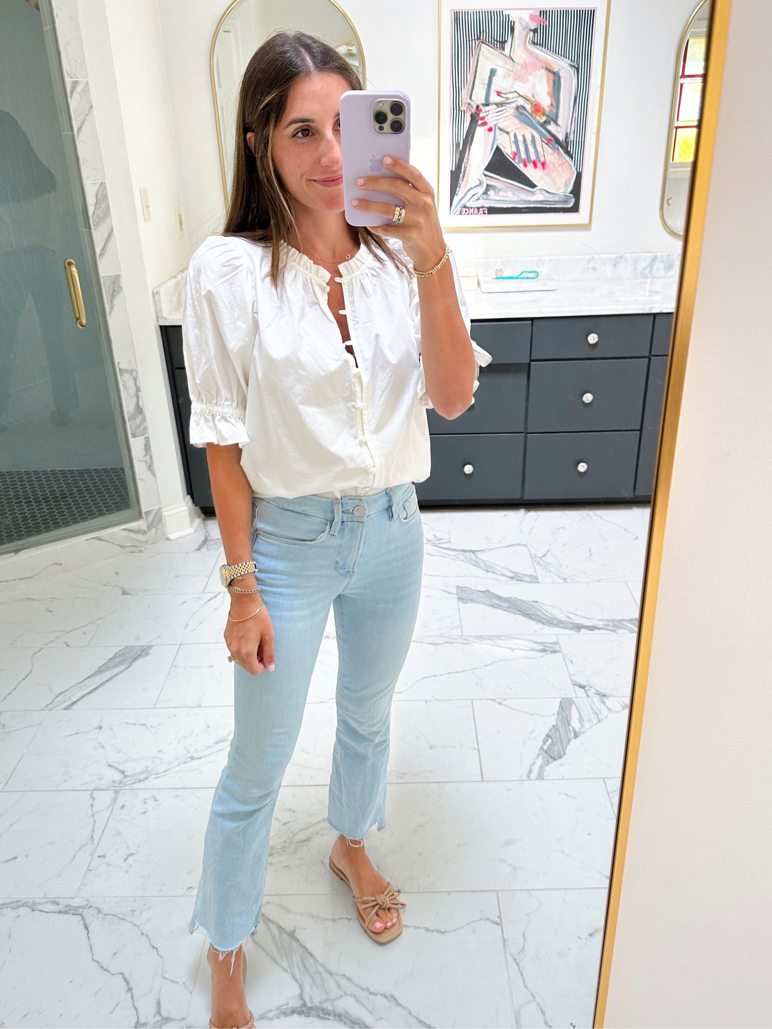 Easy throw on top! Wearing a small. On sale for $41. Great for work, nursing friendly, and has sleeves  

#LTKsalealert #LTKunder100 #LTKunder50