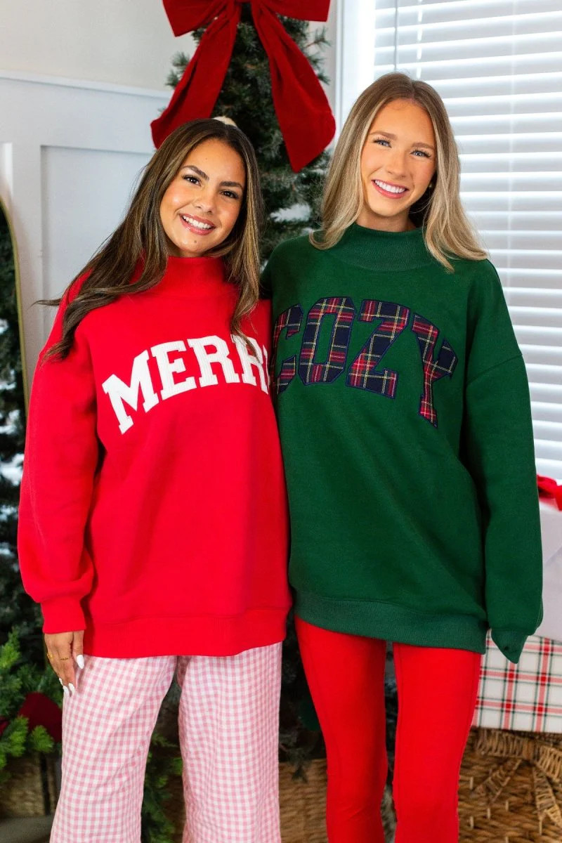 'Cozy Girlie' Quilted Applique Mockneck | United Monograms