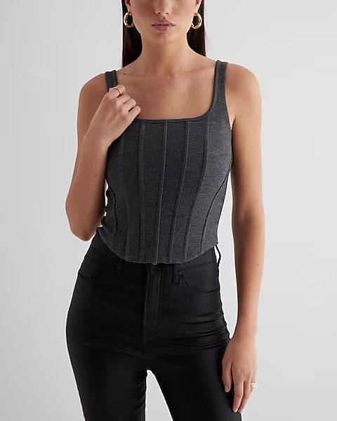 Body Contour Luxe Lounge Corset Cropped Tank | Express