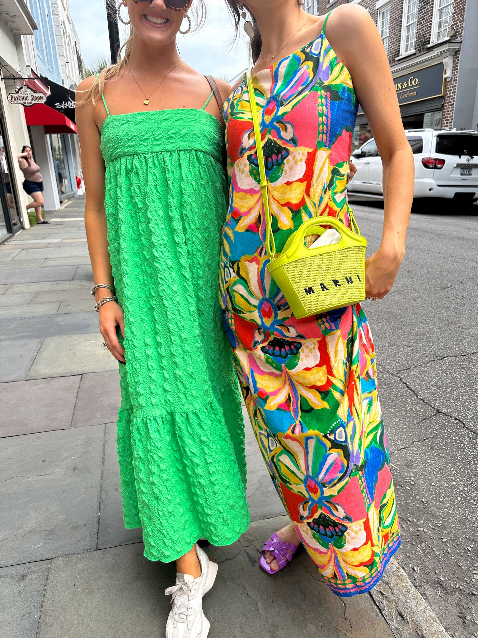 The best vacation colorful dress! Super light weight but elegant. 

This dress pattern is sold out but tagged a newer pattern better for spring. But if you love this dress also saw some options on Poshmark 

Borrowed this yellow Marni bag from a friend, but there is lots of options on Poshmark!

#LTKSeasonal #LTKFindsUnder100 #LTKTravel