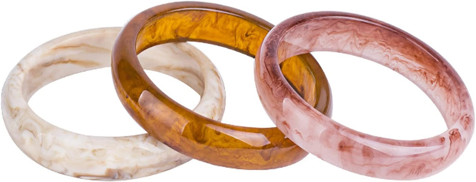 Caiyao 3Pcs Acrylic Resin Tortoiseshell Acetate Plate Cuff Wristbands Geometric Colorful Irregula... | Amazon (US)