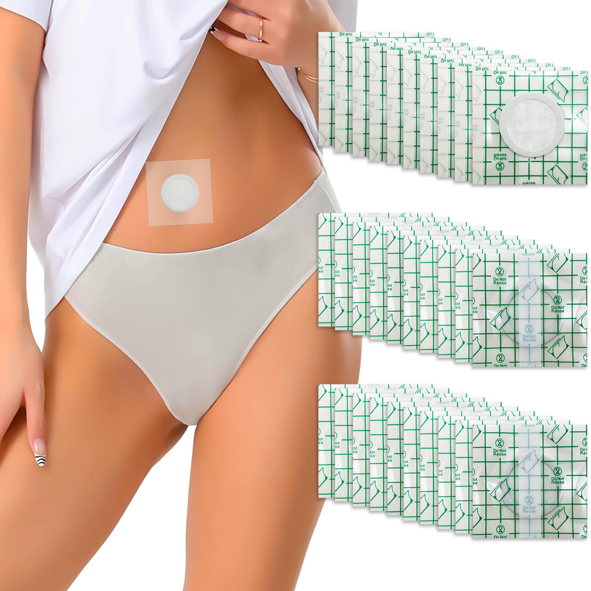 30pcs Disposable PU Film Transparent Castor Oil Patches with Organic Cotton,Self-Adhesive,Portabl... | Amazon (US)