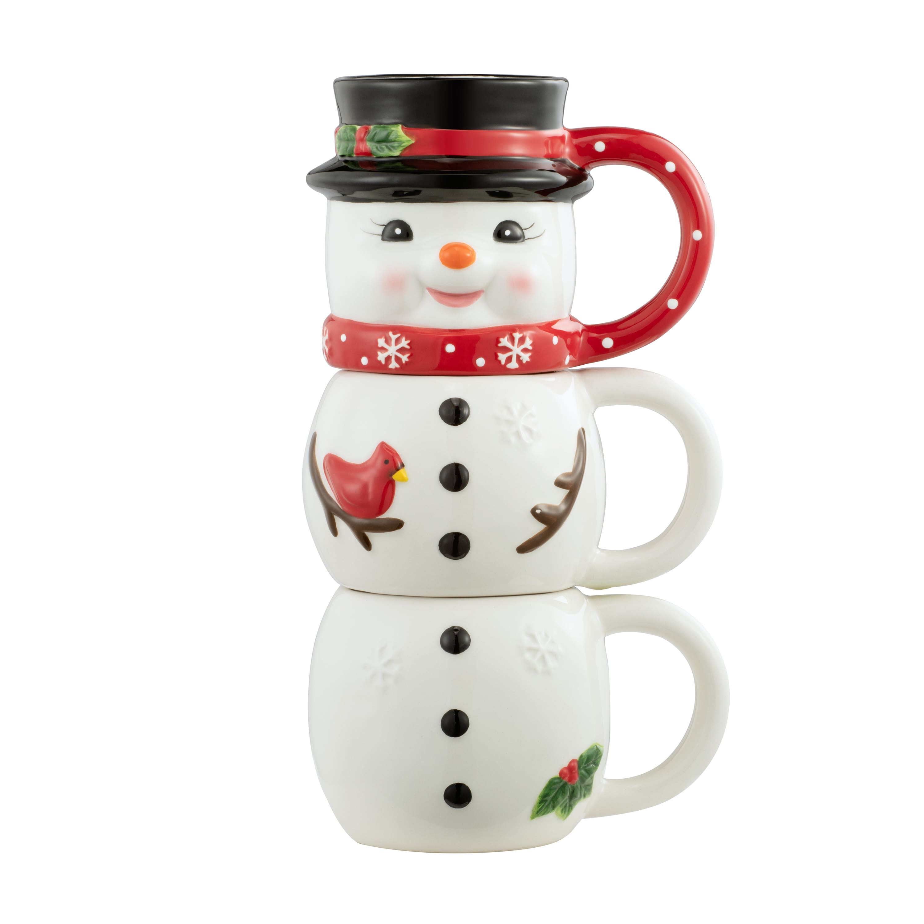 12 oz Snowman Stacking Mug Set By Mr. Christmas in White | 5.25" x 4" x 9.75" | Michaels® | Michaels Stores