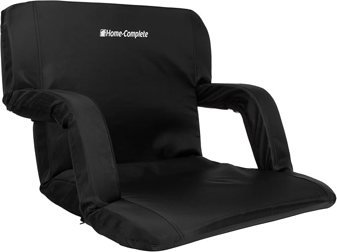Home-Complete Wide Reclining Stadium Seat Cushion with Back Support, Armrests, 6 Adjustable Posit... | Amazon (US)