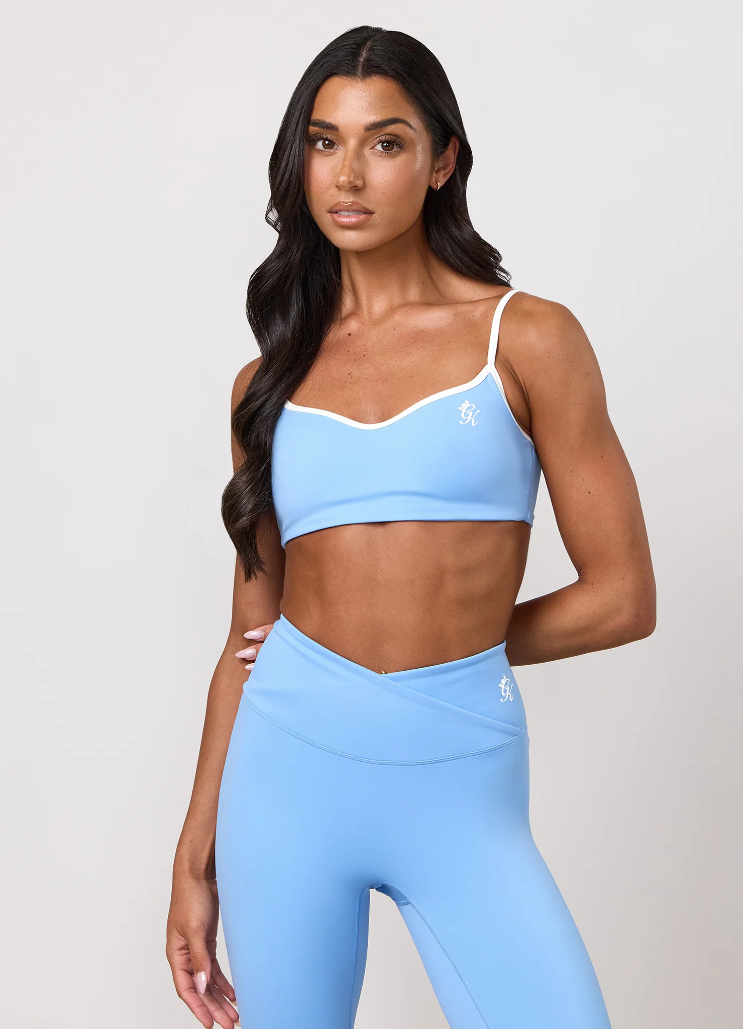 Gym King 365 Contrast Bra - Blue Cotton | The Gym King (UK)