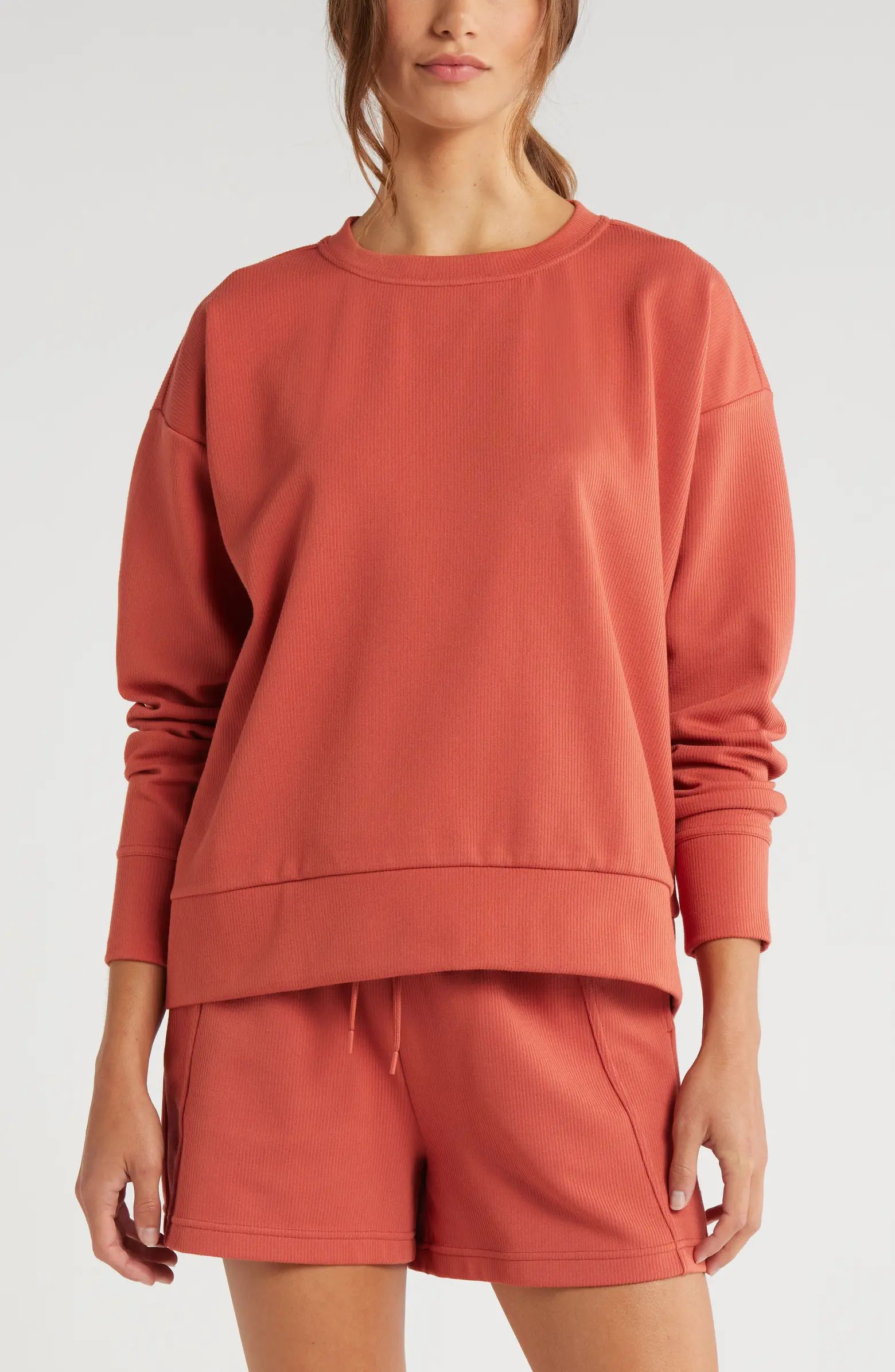 Zella Plush Ottoman Sweatshirt | Nordstrom | Nordstrom