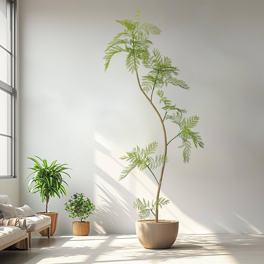 7.2FT Artificial Tree Indoor-Fake Tree Faux Plants Indoor Fake Jacaranda Tree Fake Plants Faux Tr... | Amazon (US)